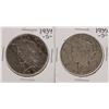 Image 1 : Lot of 1934-S & 1935-S $1 Peace Silver Dollar Coins