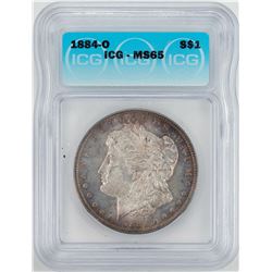 1884-O $1 Morgan Silver Dollar Coin ICG MS65