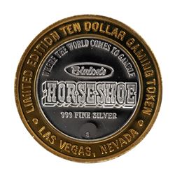 .999 Fine Silver Horseshoe Las Vegas, Nevada $10 Limited Edition Gaming Token