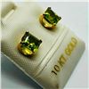 Image 2 : 10K Yellow Gold Peridot(1.22ct) Earrings, Made in Canada, Suggested Retail Value $200 (Estimated Sel
