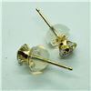 Image 2 : 14K Yellow Gold Cubic Zirconia Earrings, Suggested Retail Value $120