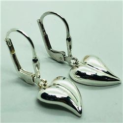 Silver Heart Shaped Earrings, Suggested Retail Value $60