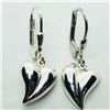 Image 2 : Silver Heart Shaped Earrings, Suggested Retail Value $60