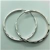 Image 2 : Silver Hoop Earrings (~weight 2.8g), Suggested Retail Value $100