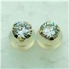 Image 2 : 14K Yellow Gold Cubic Zirconia Earrings, Suggested Retail Value $120