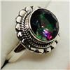 Image 1 : Silver Mystic Topaz Ring (~weight 4.1g), Suggested Retail Value $160