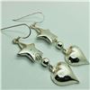 Image 1 : Silver Star And Heart Shaped Earrings, Suggested Retail Value $200 (Estimated Selling Price from $30