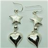 Image 2 : Silver Star And Heart Shaped Earrings, Suggested Retail Value $200 (Estimated Selling Price from $30