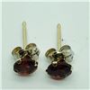 Image 1 : 14K Gold Garnet Earrings, Made in Canada, Suggested Retail Value $100