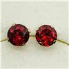 Image 3 : 14K Gold Garnet Earrings, Made in Canada, Suggested Retail Value $100