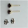 Image 4 : 14K Gold Garnet Earrings, Made in Canada, Suggested Retail Value $100