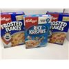 Image 1 : Lot of Kellogg's Frosted Flakes and Rice Krispies Cereal (3 x 425g)