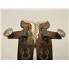 Image 2 : Unmarked Overlaid Bottle Opener Spurs- Scorpions- 1" Bands- 2.5" Shanks- 10 Point Rowels- Chap Guard