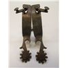 Image 6 : Unmarked Overlaid Bottle Opener Spurs- Scorpions- 1" Bands- 2.5" Shanks- 10 Point Rowels- Chap Guard