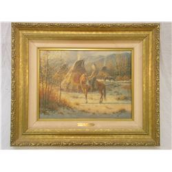 Signed Jack Terry Print- "Seasons of Change"- 113/760- Frame 24" W X 20" H