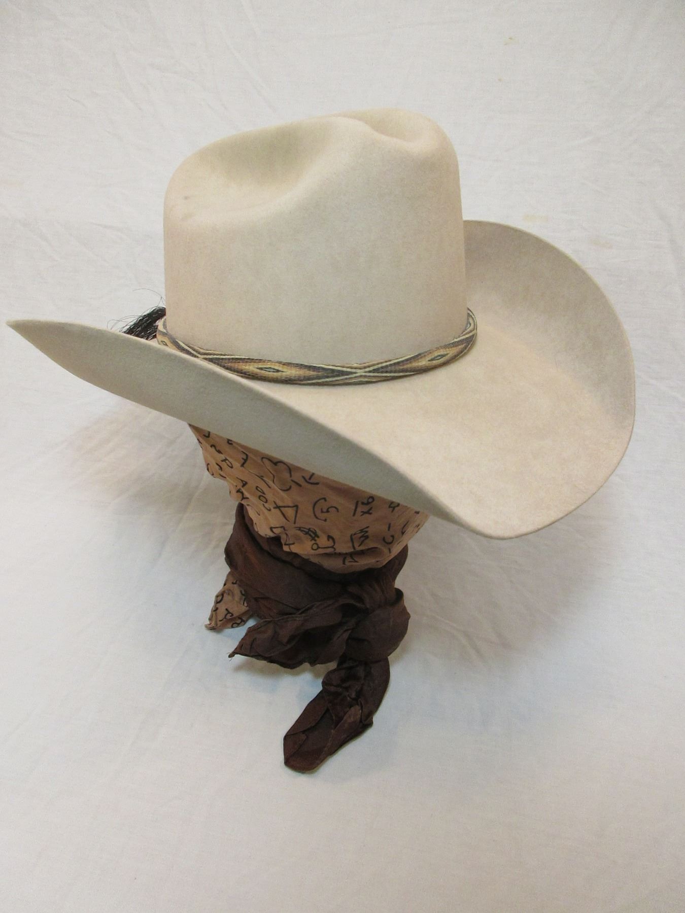 5X Stetson Hat Big Sky Hats Darby MT 6 7/8 Size Horse Hair Hat Band
