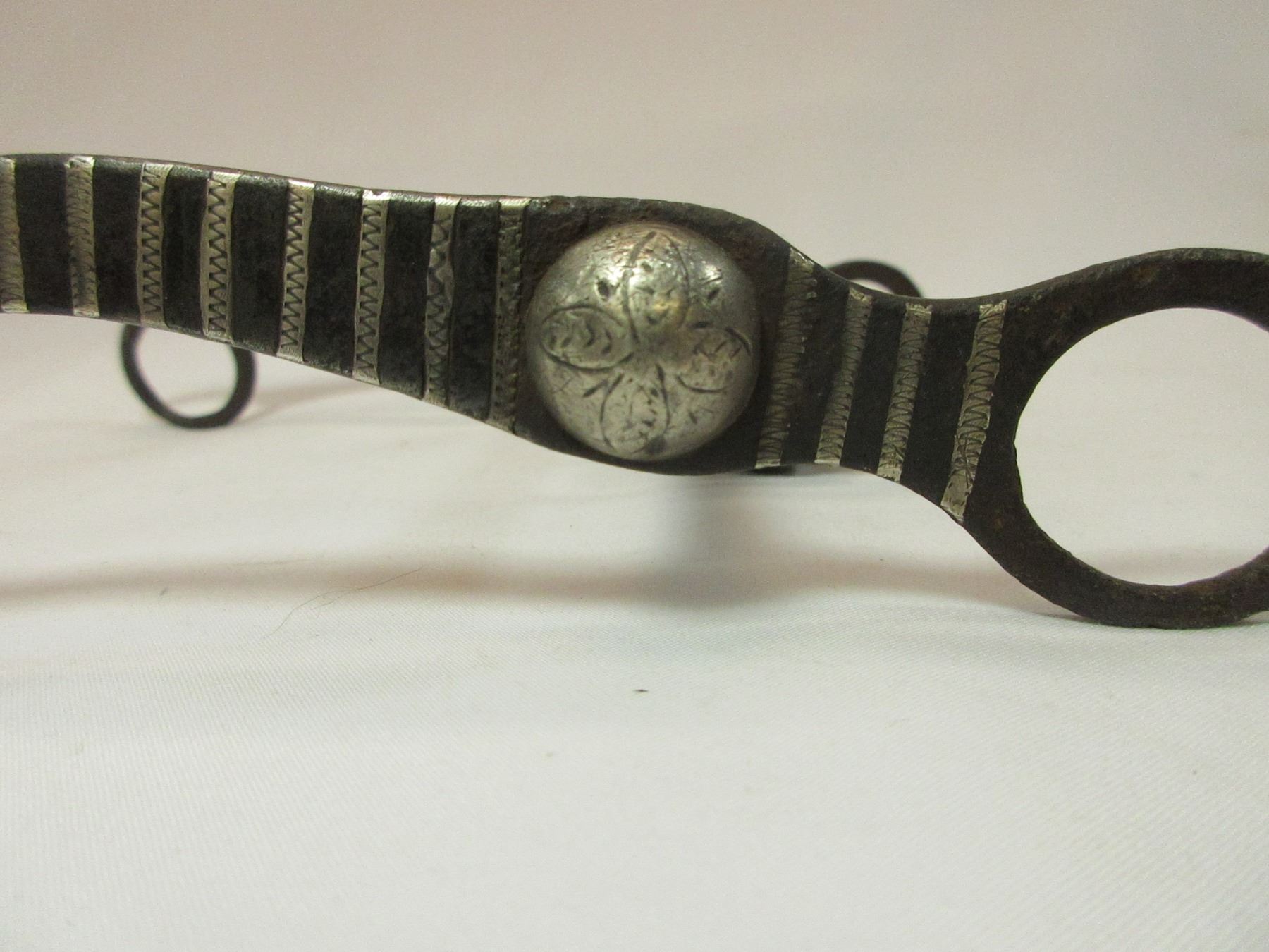 Marked BV Pini Silver Inlaid Bit- California Cheek Halfbreed Mouth ...