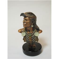 Signed B Austin Bronze- "Spirit of The Eagle"- Marked 1995 Cody- 5"H X 2" Base