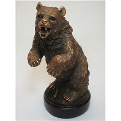 Unmarked Grizzly Bear Bronze- 13"H X 6"Base