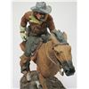 Image 2 : Signed Daniel Monfort Pony Express Rider- Resin- 83- 13"H X 10.5" X 6"Base
