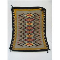 Old Fringed Navajo Blanket- 36" X 28.5"- Good Condition