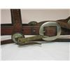 Image 5 : Old Headstall With Nickel Conchos- Buckle Anchor Marked- Unmarked Silver and Copper Bit