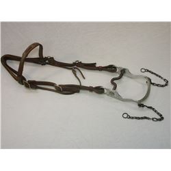 Headstall With Silver Overlaid Stainless Bit- Might Be Walla Walla Prison- Nevada Cheek Curb Mouth