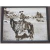 Image 2 : Unsigned Photo- "The Cowboy"- Dotted Frame- 18.5" X 16.5"