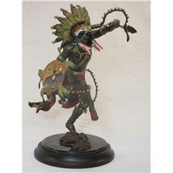 Signed RJ Murphy Indian Bronze- "Spirit of The Thunderbird"- 10" X 5.5" Base