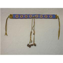 Beaded Ojibwa Choker- Shell Drops- 30" X 1.5"