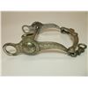 Image 1 : Marked Crockett Silver Overlaid Bit- California Cheek Halfbreed Mouth- Slobber Bar- Rein Chain Swive