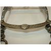 Image 5 : Marked Crockett Silver Overlaid Bit- California Cheek Halfbreed Mouth- Slobber Bar- Rein Chain Swive
