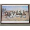 Image 1 : Signed Frederic Remington Print- "A Dash for Timber"- #263- 37" X 25.5"