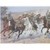 Image 2 : Signed Frederic Remington Print- "A Dash for Timber"- #263- 37" X 25.5"