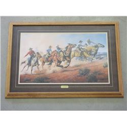 Jack Sorenson Print- "The Thunder of Hooves- Frame 39" X 27"