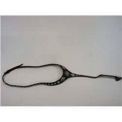 Marked Olsen Nolte San Francisco Cal Breast Collar- 38 Pieces of Silver- Leather In Good Condition