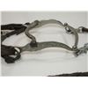 Image 2 : Marked Marsh Bros Silver Overlaid Bit- Nevada Cheek Curb Mouth- Slobber Bar- Tooled Headstall