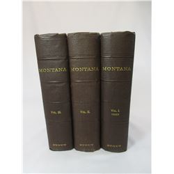 Volume I, II, and III Montana Its Story and Autobiography Books- Copyright 1921- Author Tom Stout- 1