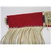 Image 8 : Contemporary Beaded and Fringed Native Scabbard- Cloth and Deer Antler- Flap- 45"L X 9" at Widest Pa