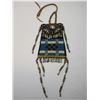 Beaded Leather Strike A Light Pouch- Tin Cones and Brass Drops- 6"L X 5"W