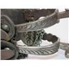 Image 9 : Unmarked Hernandez Silver Inlaid Spurs- Cowboy Good Luck Charm Engraved on Bands- Etched on Inside