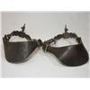 Image 5 : Marked Visalia Saddle Co SF Cal Brass Inlaid Spurs- Heart Pattern- 1" Bands- 2.5" Shanks- 12 Point R