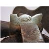 Image 7 : Marked Visalia Saddle Co SF Cal Brass Inlaid Spurs- Heart Pattern- 1" Bands- 2.5" Shanks- 12 Point R