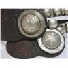 Image 8 : Unmarked Heavy Banded Schnitger Silver Inlaid Spurs- Cheyenne Split Heel Bands- 1" Bands- 3.5" Shank
