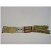 Image 1 : Beaded Sioux Pipe Bag- Double Sided- Rawhide- 23" X 5"- 12" Fringe- Minor Damage- Some Quill Loss