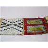 Image 2 : Beaded Sioux Pipe Bag- Double Sided- Rawhide- 23" X 5"- 12" Fringe- Minor Damage- Some Quill Loss