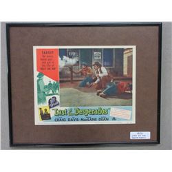 Original Movie Poster- "Last of The Desperados"- Frame 20" X 16"- 1956