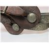 Image 8 : Marked Fleming Silver Overlaid Spurs- ..75" Bands- 2" Shanks- 14 Point Rowels With Covers- Chap Guar
