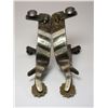 Image 1 : Marked LWH005 Silver Inlaid spurs- 1" Bands- 2.25" Shanks- 10 Point Rowels- Chap Guards