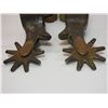 Image 2 : Marked Kelly Copper Overlaid Spurs- 1" Bands at the Widest- 2" Shanks- 9 Point Rowels- Straps- Rate 